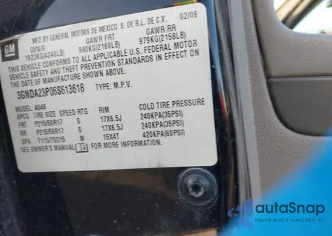 2006 Chevrolet Hhr Lt from USA, damaged, VIN 3GNDA23P06S613618